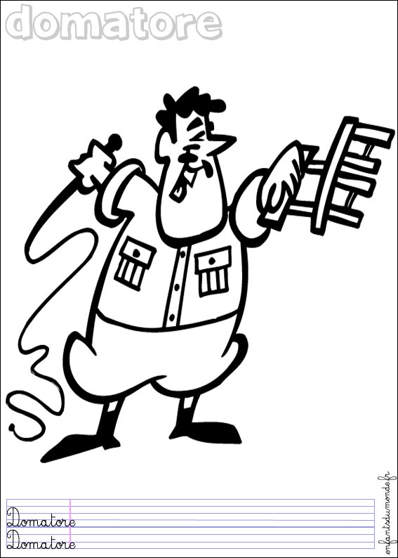 coloriage dompteur 1